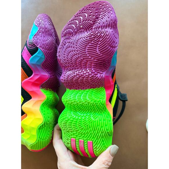 Adidas DON Issue 3 Ace For Pat Mens 8 Basketball Shoe Neon MulticolorLightstrike - Picture 8 of 11